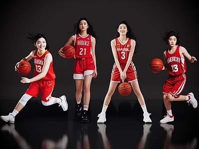 女人 2D现代运动人 篮球运动 篮球美女 运动人物 现代人物
