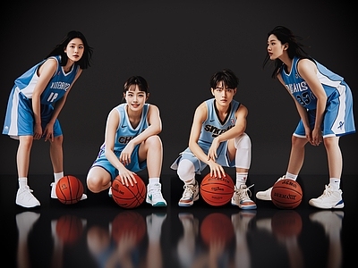 女人 2D现代运动人 篮球运动 篮球美女 运动人物 现代人物