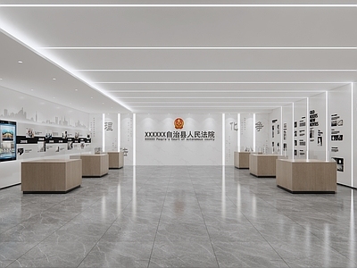 现代极简其他办公区域 办公门厅 文化展示区 文化宣传 展厅