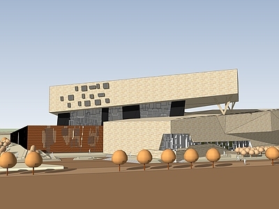 现代展览馆建筑 展览馆 博物馆 艺术展厅 美术馆