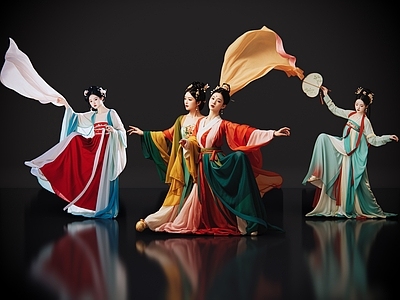 女人 2D古风舞蹈美女 古装美女 古典美人 古风美女 盛装舞蹈