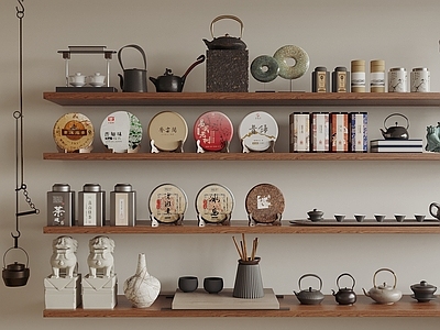 茶具 新中式茶具 茶叶 茶盘 摆件 悬挂茶壶