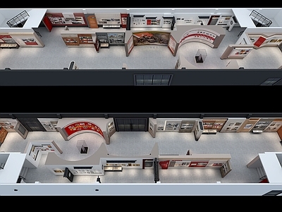 现代博物馆 革命展厅 党建展厅 博物馆 党建文化墙
