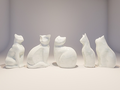 现代雕塑小品 猫咪雕塑 摆件 猫雕塑 猫