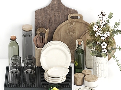 厨房用品 厨房器具 砧板 碗 杯子 花瓶花艺