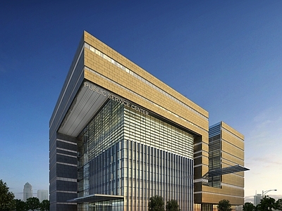 现代图书馆建筑 展览馆 图书馆