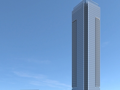 现代简约办公楼 高层办公楼 高层酒店 带裙房