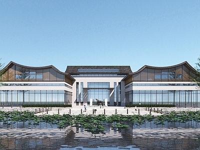 新中式中式其他公共建筑 展览馆 博物馆 坡屋顶