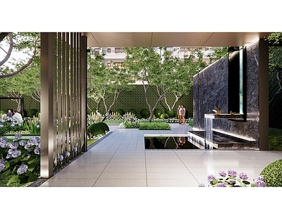 示范区景观 示范区艺术水景 特色水景 艺术水景 施工图