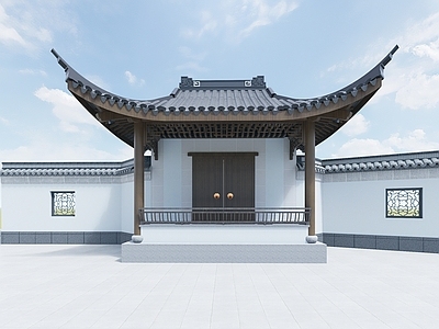中式古建筑 中式将军门 中式大门门头 苏式古建筑