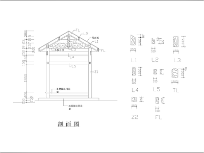 现代中式其他景观 长廊 施工图