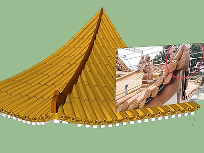 中式古建筑 建筑檐口 挑檐 屋檐