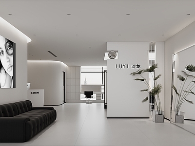 现代美发店 极简理发店