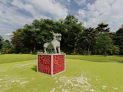 中式雕塑小品 门神雕塑