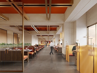 现代自助餐厅 自助餐厅卡座区 餐厅卡座区 餐厅四人座