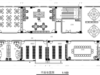 现代其他休闲娱乐空间 社区活动室平面图 活动中心平面图 社区休闲中心平面 施工图