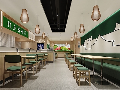现代新中式中餐厅 餐饮大厅 中餐厅 新中式餐厅