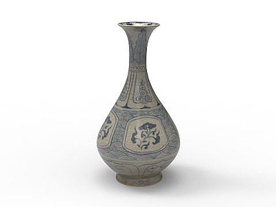 现代麻将桌 瓷器花瓶
