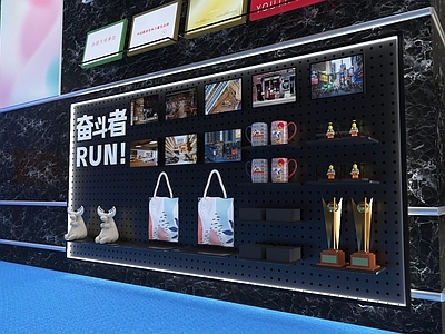 现代办公大厅 办公空间 产品展墙 文化墙 洞洞板