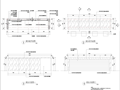 现代庭院 花园庭院 庭院吧台 户外吧台厨房 施工图
