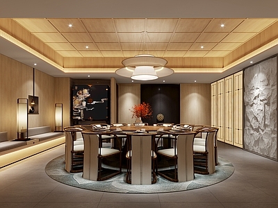 新中式包厢 现代餐包