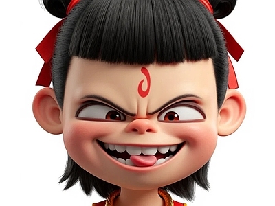现代纸书本 哪吒头像海报