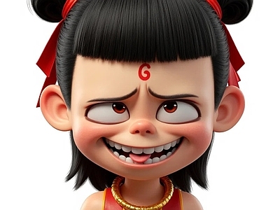 现代纸书本 哪吒头像海报