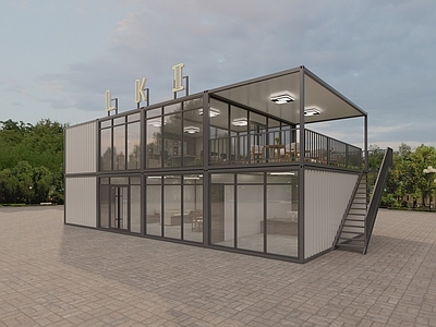 现代风格建筑 集装箱办公楼 集装箱项目部 特色集装箱 工地住人集装箱