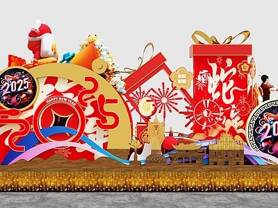 现代新中式美陈 国庆美陈 中秋美陈 春节美陈 商场美陈 花船