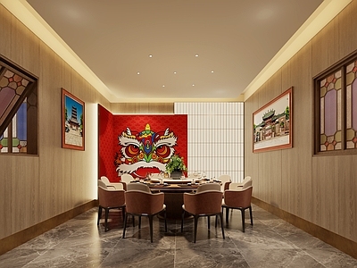 新中式现代包厢 餐厅包厢 酒店包厢 高档餐厅包间 中式包间