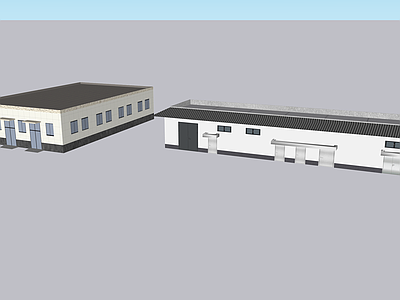 现代其他工业建筑 设备用房 辅助用房 设备间 机械库