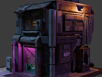 现代风格建筑 赛博朋克建筑 科幻建筑 居民房 工业建筑