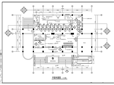 现代其他商业空间 银行营业部室内装 施工图