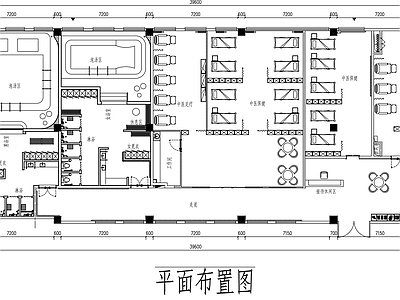 现代洗浴中心 洗浴中心平面图 足浴洗浴中心平面 休闲足浴店平面图 施工图