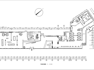 现代整体办公空间 办公空 施工图