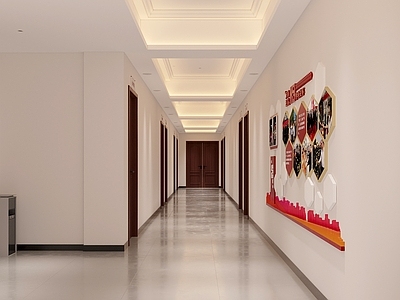 现代党政机关 过道 走廊