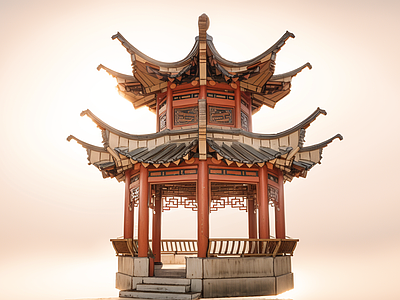 中式古建筑 景观凉亭