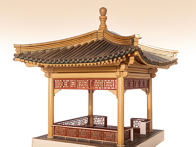 中式古建筑 景观凉亭
