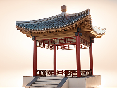 中式古建筑 景观凉亭