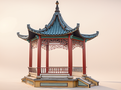 中式古建筑 景观凉亭