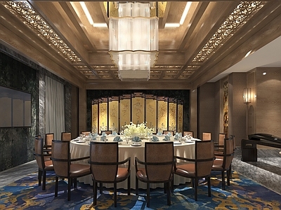 现代新中式包厢 餐厅包厢 酒店包厢