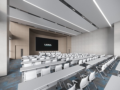 现代极简报告厅 极简