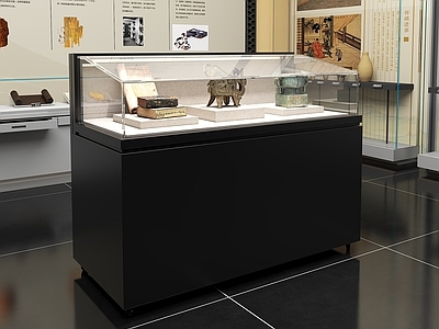 现代中式博物馆 博物馆展示柜 文物玻璃展柜 珠宝首饰展示柜 木质展柜 古董展柜