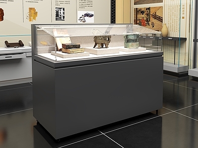 现代中式博物馆 博物馆展示柜 玻璃展柜 木质古董展柜 文物展柜 珠宝展柜