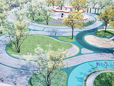 现代口袋公园 街角公园 口袋公园 城市绿地 休闲公园 小游园