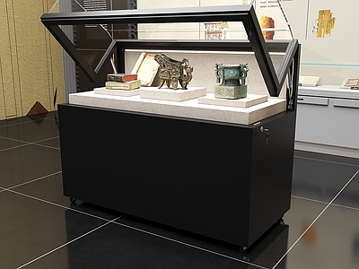 现代新中式博物馆 博物馆展柜 玻璃展柜 文物展示柜 古董展柜 珠宝展柜