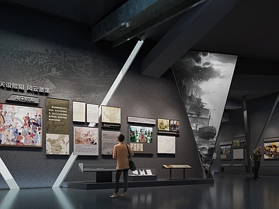 现代博物馆 红色革命历史文化 红色革命博物馆 历史文化展厅 纪念馆