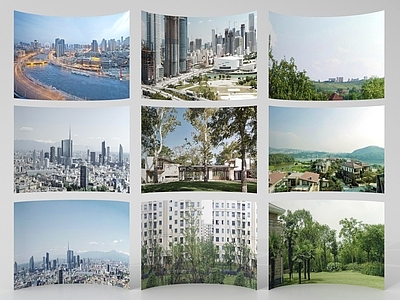 现代其他景观 城市外景 环绕背景 现代背景