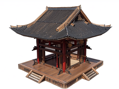 中式古建筑 中式古凉亭