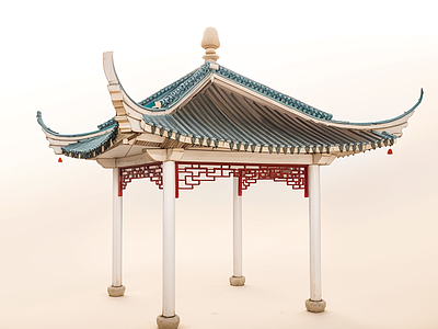 中式古建筑 中式古凉亭